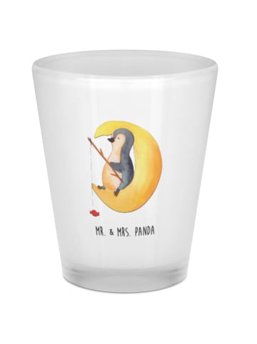 Mr. & Mrs. Panda Schnapsglas Pinguin Mond ohne Spruch in Transparent