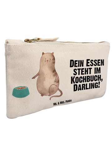 Mr. & Mrs. Panda Pouch Katze Fressen mit Spruch in Weiß