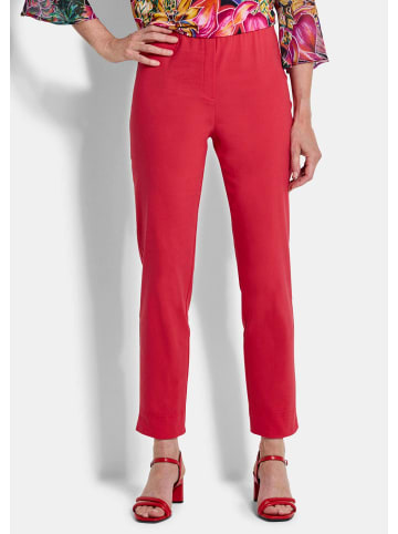 GOLDNER Kurzgröße:  Elegante 7/8-Hose mit Schlupfbund in rot