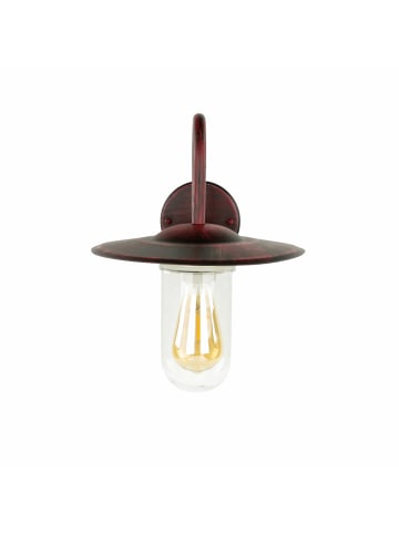 Licht-Erlebnisse Außen Wandlampe (B)27 x (H)35 cm in Schwarz Rot Antik