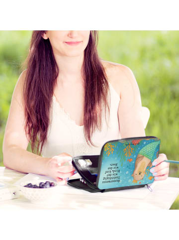 Mr. & Mrs. Panda Mäppchen Wassermann Astrologie Design mit Spruch in Weiß