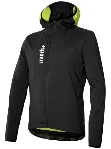 rh+ Radjacke Alpha Padded Hoody Jkt in black-acid lime