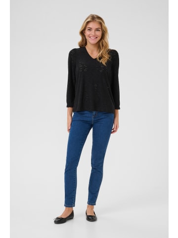 Kaffe Langarm-Bluse KAenya in Black Deep CC.