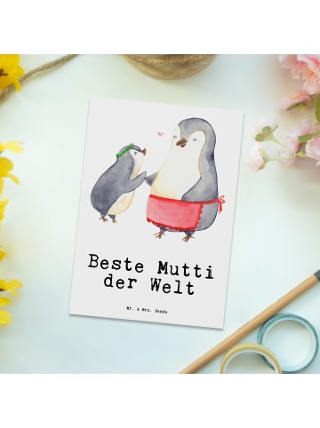 Mr. & Mrs. Panda Grußkarte Pinguin Beste Mutti der Welt mit Spruch in Weiß