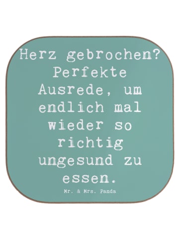 Mr. & Mrs. Panda Getränkeuntersetzer Spruch Liebeskummer Tröster... in Meeresbrise