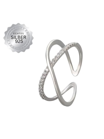 XCOAST Ring 925er Silber X-Ring Damen – Hypoallergen - Größenverstellbar 