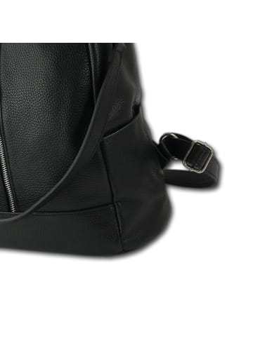 Toscanto Leder Cityrucksack Toscanto Rucksack schwarz ca. 30cm