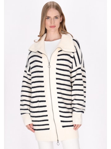 DreiMaster Damen Cardigan in Wollweiss Marine