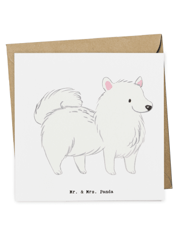 Mr. & Mrs. Panda Grußkarte Spitz Moment ohne Spruch in Weiß