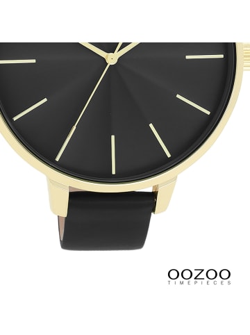 Oozoo Analog-Armbanduhr Oozoo Timepieces schwarz extra groß (ca. 48mm)