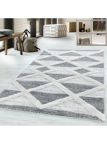 KADIMA DESIGN Teppich Hochflor Hoch-Tief Geometrisch Polypropylen Wohnzimmer