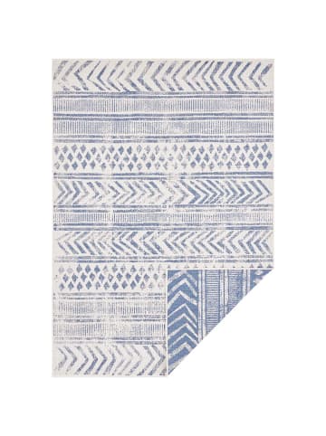 NORTHRUGS In- & Outdoor Wendeteppich Biri Blau Creme