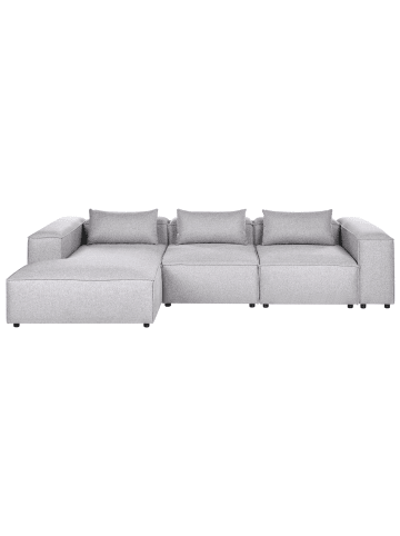 Beliani Ecksofa BRANDE in Grau - (W) 330 x (H) 70 x (L) 184 cm