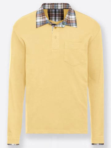 WITT WEIDEN Langarm-Poloshirt in gelb
