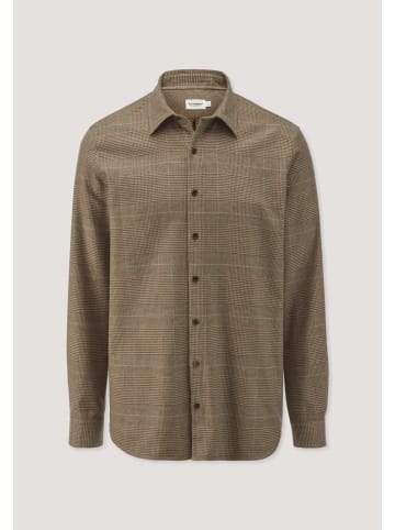 Hessnatur Hessnatur Flanell Karo Hemd Regular aus Bio-Baumwolle mit TENCEL™ Lyocell in camel