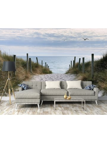 WALLARENA Fototapete Strand in Blau