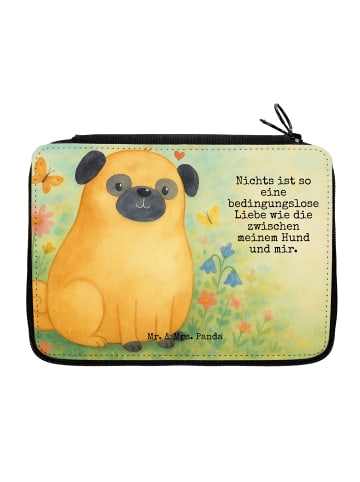 Mr. & Mrs. Panda Etui Mops Design mit Spruch in Weiß