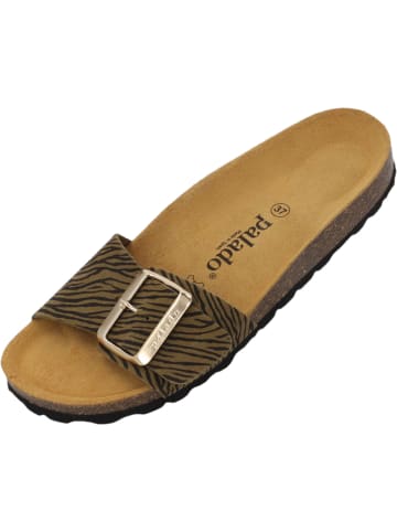 Palado Pantoletten Malta EGS Zebra Premium Leather in Olive