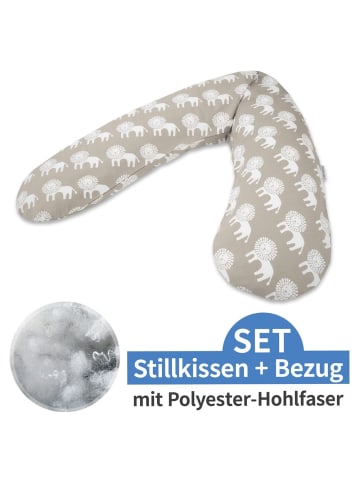 Theraline Stillkissen Das Original mit Polyesterhohlfaser-Füllung in grau,motiv
