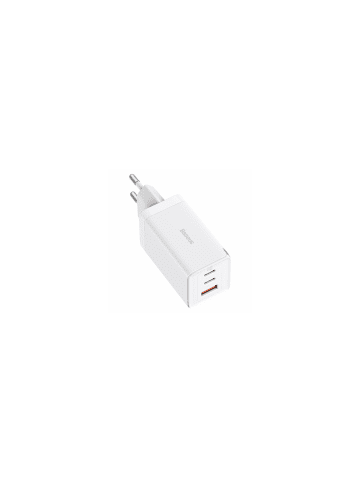 Baseus GaN 2xUSB C 1x USB 65W Schnellladegerät Baseus GaN5 Pro in Weiß