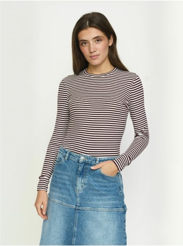 Soft Rebels Top SRFenja Stripe O-neck in 365 Vinyard Wine