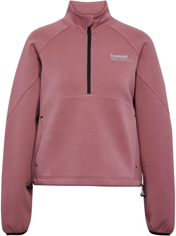 Hummel Halbreißverschluss Sweatshirt Reflektierend Logo Hmltech Multisport Damen in WISTFUL MAUVE