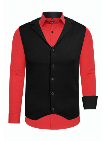 Rusty Neal Hemd mit Weste in Rot