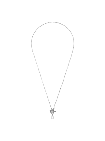 Steel_Art Halskette mit Perle für Frauen Amy silberfarben in silberfarben poliert