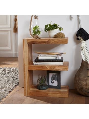 KADIMA DESIGN Beistelltisch MUMBAI Massivholz E Cube 60 cm hoch in Akazie