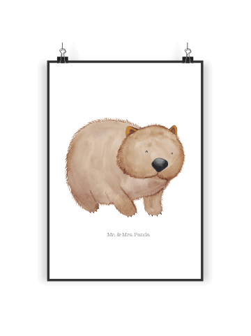 Mr. & Mrs. Panda Poster Wombat ohne Spruch in Weiß
