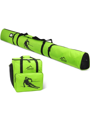 Normani Outdoor Sports Kombiset Skitasche und Skischuhtasche in Limette