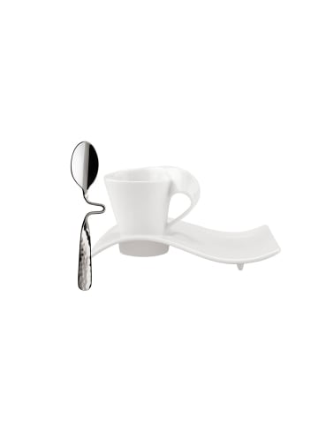 Villeroy & Boch 3er Set Espressoset NewWave Caffè weiß in weiß