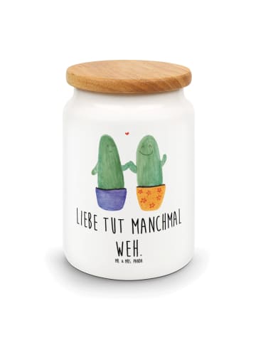 Mr. & Mrs. Panda zuckerdose Kaktus Liebe mit Spruch in Weiß