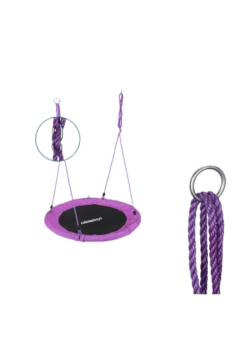 relaxdays Nestschaukel in Lila - Ø 110 cm
