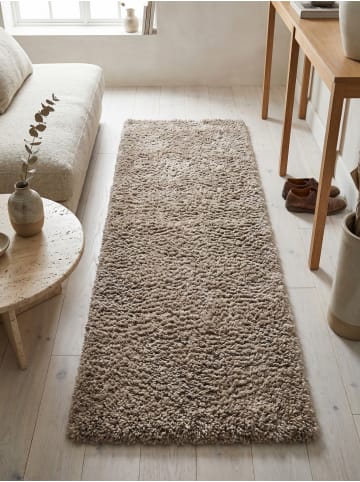 KADIMA DESIGN Teppich Hochflor Shaggy Waschbar Einfarbig RHEIN Strapazierfähig in Beige