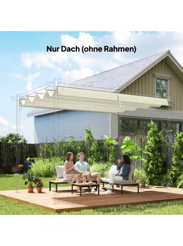 Outsunny Ersatzdach 286L x 245B x 23H cm Cremeweiß