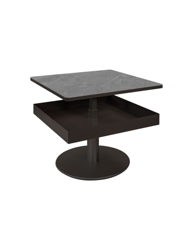 58 aufm Kessel FUNKTIONSTISCH Cendrine 67x67x45 höhenverstellbar Anthrazit/Marble Grigio