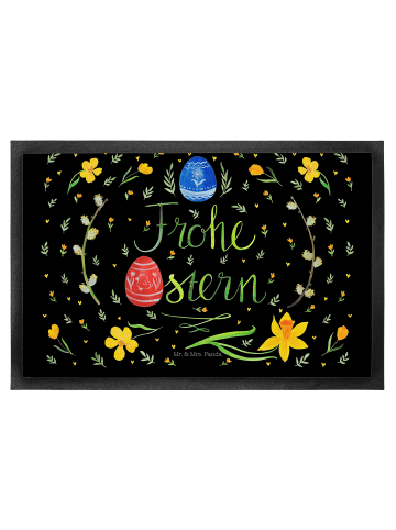 Mr. & Mrs. Panda Schmutzmatte Ostern Frohe Ostern ohne Spruch in Schwarz
