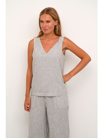 Kaffe Bluse ärmellos KAmilia Regular fit in Chalk/Black Stripe