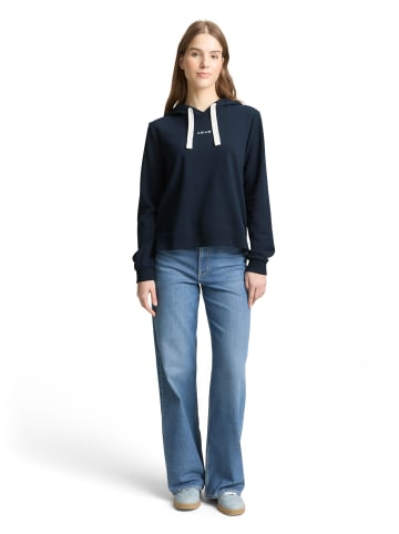 TOM TAILOR Denim Hoodie Sweatshirt mit Stickerei in Sky Captain Blue