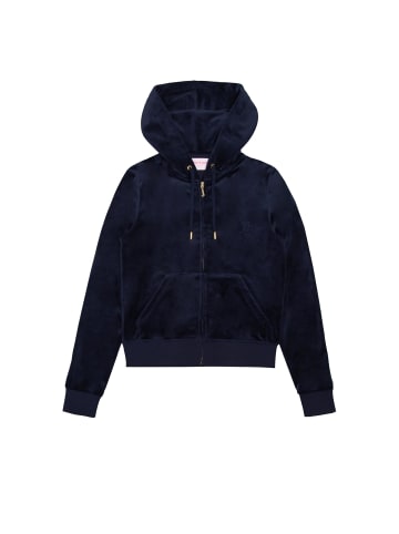Juicy Couture Juicy Couture DACH ADDISON VELOUR ZIP HOODIE in night sky