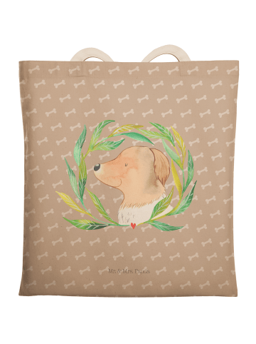 Mr. & Mrs. Panda Schultertasche Hund Blumen ohne Spruch in Hundeglück