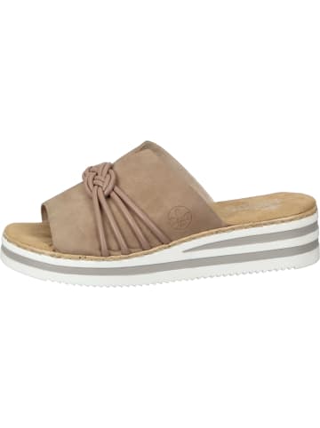 rieker Klassische Pantoletten, Plateau-Pantoletten in shell/shell