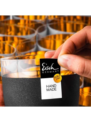 Eisch Espressotasse mit Untersetzer Cosmo 100 ml in schwarz