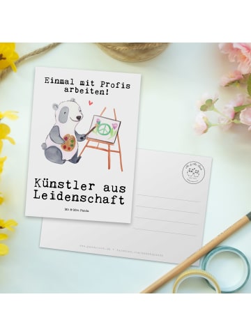 Mr. & Mrs. Panda Wanddeko Künstler Leidenschaft mit Spruch in Weiß