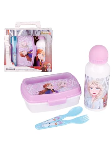 Disney Frozen Alu-Trinkflasche & Brotdose mit Besteck | Disney Frozen | Lunch-Box