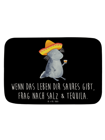 Mr. & Mrs. Panda duschmatten Axolotl Tequila mit Spruch in Schwarz