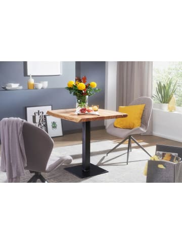KADIMA DESIGN Esstisch Baumkante 80 x 75 x 75 cm Massivholz Esszimmertisch