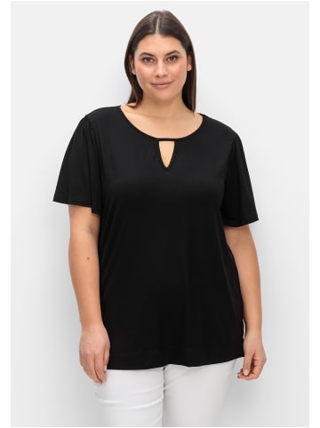 sheego Shirt in schwarz
