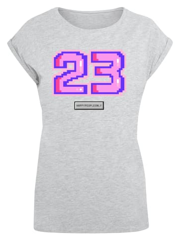 F4NT4STIC T-Shirt Pixel 23 pink in grau meliert